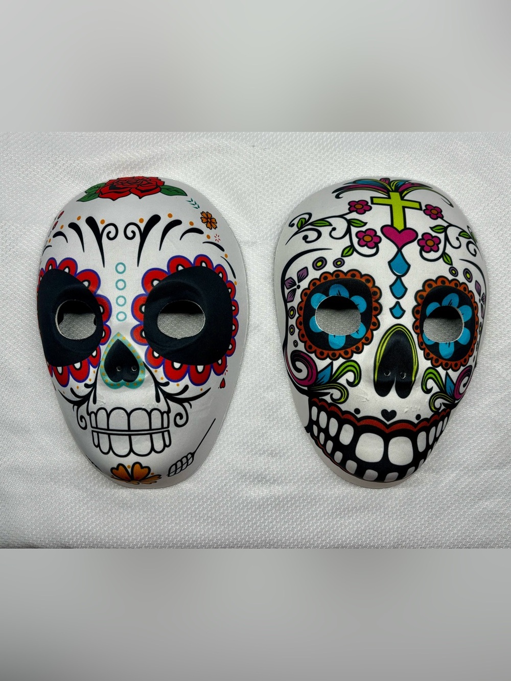 Day of the Dead Sugar Skull Mask Set - Colorful Floral